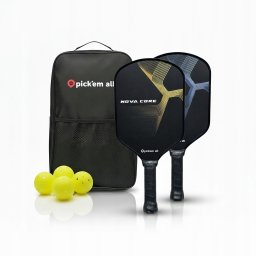 Netex Rakiety do PICKLEBALL PICK'EM ALL P1 Fiberglass dwa kolory + 4 piłki zestaw (5902729076036)