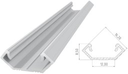 MPL Power Narożny profil ALU surowy 3030mm corner raw alu (5902135152911)