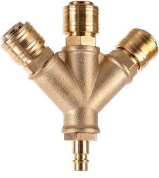 Pneumat System Rozdzielacz Pneumatyczny Powietrza Czwórnik Szybkozłączki mosiężny 1/2 (5904422418441)