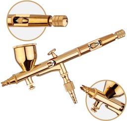 Gimmik Aerograf Modelarski Precyzyjny Gold z Dyszą 0,2mm Double Action (5904422449766)