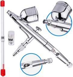 Gimmik Aerograf Modelarski Precyzyjny PRO z Dyszą 0,3mm Double Action (5904422449728)