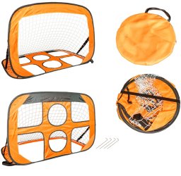 Master Bramka do piłki nożnej Pop-Up 118 x 80 x 80 cm z otworami treningowymi (8592833012944)