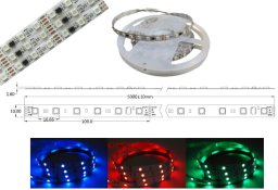 Taśma LED MW Lighting HQSM-WS2811-14.4W-RGB: Magic LED Strip Digital, 14,4W/m, RGB, driver WS2811 (5902135154717)
