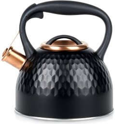 Vilde Czajnik z gwizdkiem stalowy czarny 2,5 l (5900670107878)