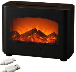Dyfuzor zapachowy xxxxxxxxxxxxxxxx Verk Group (Verk) Nawilżacz powietrza kominek LED dyfuzor aromaterapia USB efekt płomienia