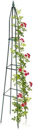 Vilde Pergola ogrodowa obelisk metalowa zielona 33x32x190 cm (5900670122222)