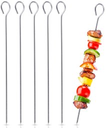 BBQ Szpikulce do szaszłyków stalowe 40 cm 6 szt. (5900670117761)