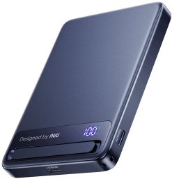 Powerbank INIU MagPro Slim - magnetyczny powerbank bezprzewodowy Qi 2.2 10 000mAh niebieski (MO-IU-P025)