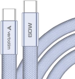 Kabel USB Verbatim USB-C - USB-C 60W 1.2 m Fioletowy (30275)