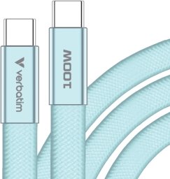 Kabel USB Verbatim USB-C - USB-C 100W 1.2 m Niebieski (30276)