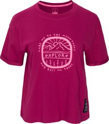 Elbrus Damska koszulka z krótkim rękawem EVILLA WO'S raspberry radiance rozmiar XS