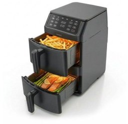 Frytkownica beztłuszczowa Seeger Dwupoziomowa Double Stack Air Fryer 11L SGR1011BK Black (Seeger)