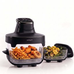 Frytkownica beztłuszczowa Seeger Glass Air Fryer 6,5L SGR1050BK Black (Seeger)