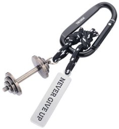 Troika Brelok Never Give Up, karabińczyk, metal, czarno-srebrny (TRKR24-09/BK)