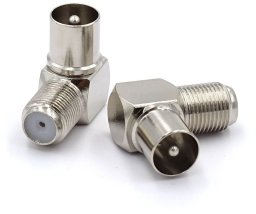 Adapter AV Zelmart Przejście gniazdo F / wtyk TV kątowe Transmedia FF 18W