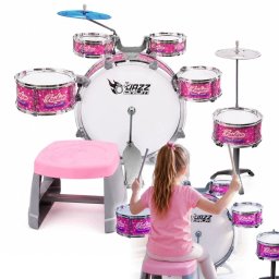 Suprimo K-DRUMS 3 różowa perkusja dla dzieci zesta (5908249843301)