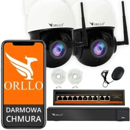 Rejestrator ORLLO Zestaw 2 Kamer WIFI IP PoE Obrotowe Z10+NVR1+switch SW1