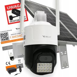 Kamera IP ORLLO 4K GSM AI 8MPx zewnętrzna Z17 ultra panel solarny