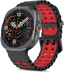 4kom.pl TECH-PROTECT ICONBAND PRO SAMSUNG GALAXY WATCH ULTRA 1 / 2 2024-2026 (47 MM) Black/Red (5906302325887)