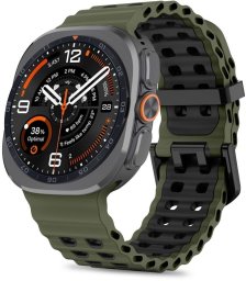 4kom.pl TECH-PROTECT ICONBAND PRO SAMSUNG GALAXY WATCH ULTRA 1 / 2 2024-2026 (47 MM) MILITARY GREEN/BLACK (5906302325900)