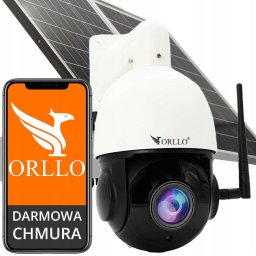 Kamera IP ORLLO Kamera Zewnętrzna SIM GSM 4G z Panelem Solarnym 60W ORLLO Z18 Bateria 30Ah