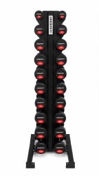 UNDERFIT Zestaw hantli gumowanych 1-10 kg ze stojakiem pionowym 10 par UNDERFIT