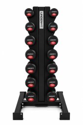 UNDERFIT Zestaw hantli gumowanych 1-8 kg ze stojakiem pionowym 8 par UNDERFIT