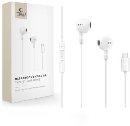 Słuchawki Tech-Protect Ultraboost TYPE-C earphone Core G4 white (5906302324279)