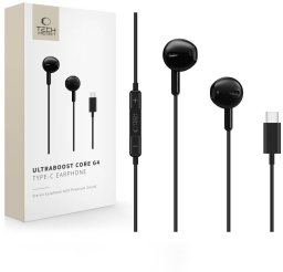 Słuchawki Tech-Protect Ultraboost TYPE-C earphone CORE G4 black (5906302324286)