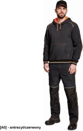 CERVA Bluza KNOXFIELD - antracyt/czerwony S
