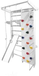 Babygame Drabinka gimnastyczna drewniana biały + ścianka do wspinaczki Mistrz 2