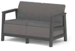Keter Sofa ogrodowa dwuosobowa Scandi Linea 2 Seater Sofa szary (8711245162850)