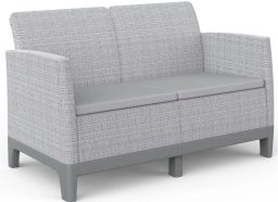 Keter Sofa ogrodowa dwuosobowa Scandi Form 2 Seater Sofa jasnoszary/ciemnoszary stalowy (8711245162799)