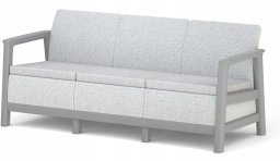 Keter Sofa ogrodowa trzyosobowa Scandi Linea 3 Seater Sofa jasnoszary/ciemnoszary stalowy (8711245162522)