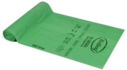 Biobag Worki na śmieci 240L (12 sztuk w rolce) 17mkr. 87x150cm zielone (7035967101371)