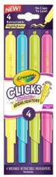 Crayola Flamastry zakreślacze automatyczne zmywalne 4szt (0071662083908)