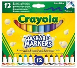 Crayola Flamastry zmywalne stożkowe 12szt (0071662183400)