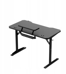 Biurko Costway Komputerowe z półką Leader 5.1 Black 115 cm (MA-LEADER 5.1 BLACK)