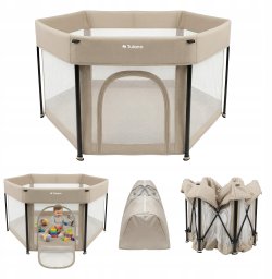 King Kids Kojec dla dziecka składany Cozy 30 Beige (TN-COZY 30 BEIGE)