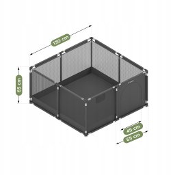 King Kids Kojec dla dzieci Cozy 20 Graphite - 130 cm (TN-COZY 20 GRAPHITE)