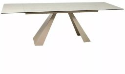 Monroe Stół rozkładany 160 (240)x90 SALVADORE CERAMIC beż Travertine - stelaż kaszmir (SALVADORETRKA160)