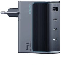 Ładowarka Cuktech Sieciowa 140 W GaN 3x USB-C + USB-A z kablem USB-C - szara (AD1404UEU)