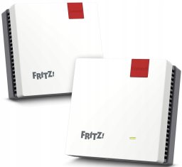 Access Point fritz! Mesh Set 1700 Dual-band (2.4 GHz/5 GHz) Wi-Fi 7 (802.11be) Biały, Czerwony 1 Wewnętrzny (20003128)