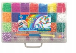Eddy Toys Gumki do Robienia Bransoletek XXL Loom Bands Walizka 4000el