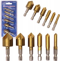 Falon-Tech Falon-Tech Frezy Pogłębiacze Stożkowe 90 HEX Komplet 6 szt 6-19mm