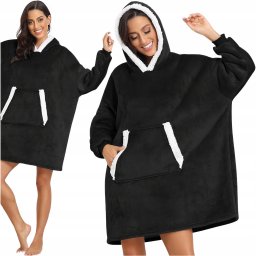 Colour Pleasure Bluza koc oversize ciepła gruba XXL kocobluza szlafrok duża gramatura 810g