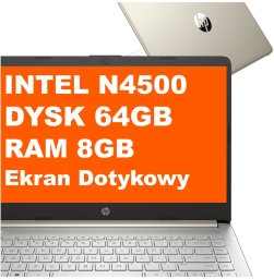 Laptop HP 14-dq3230nr Celeron N4500 / 8GB / 64GB / Dotyk / W11 (B8SW1UA)