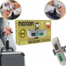Pako Waga bagażowa Naxan hakowa turystyczna 10g - 50kg z termometrem ALP-T-091 (5906142982226)