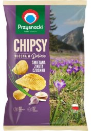 Przysnacki Chipsy śmietana z nutą czosnku 130g