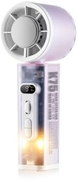 Wentylator Luces Exclusivas Mini wentylator wiatrak chłodzący K75 lampka LED akumulator różowy (EL-DMUCH-MINI-K75-R)